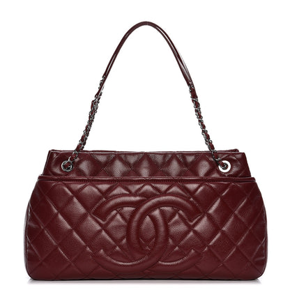 Chanel Caviar Quilted Timeless CC Soft Tote Dark Red 1 of 11