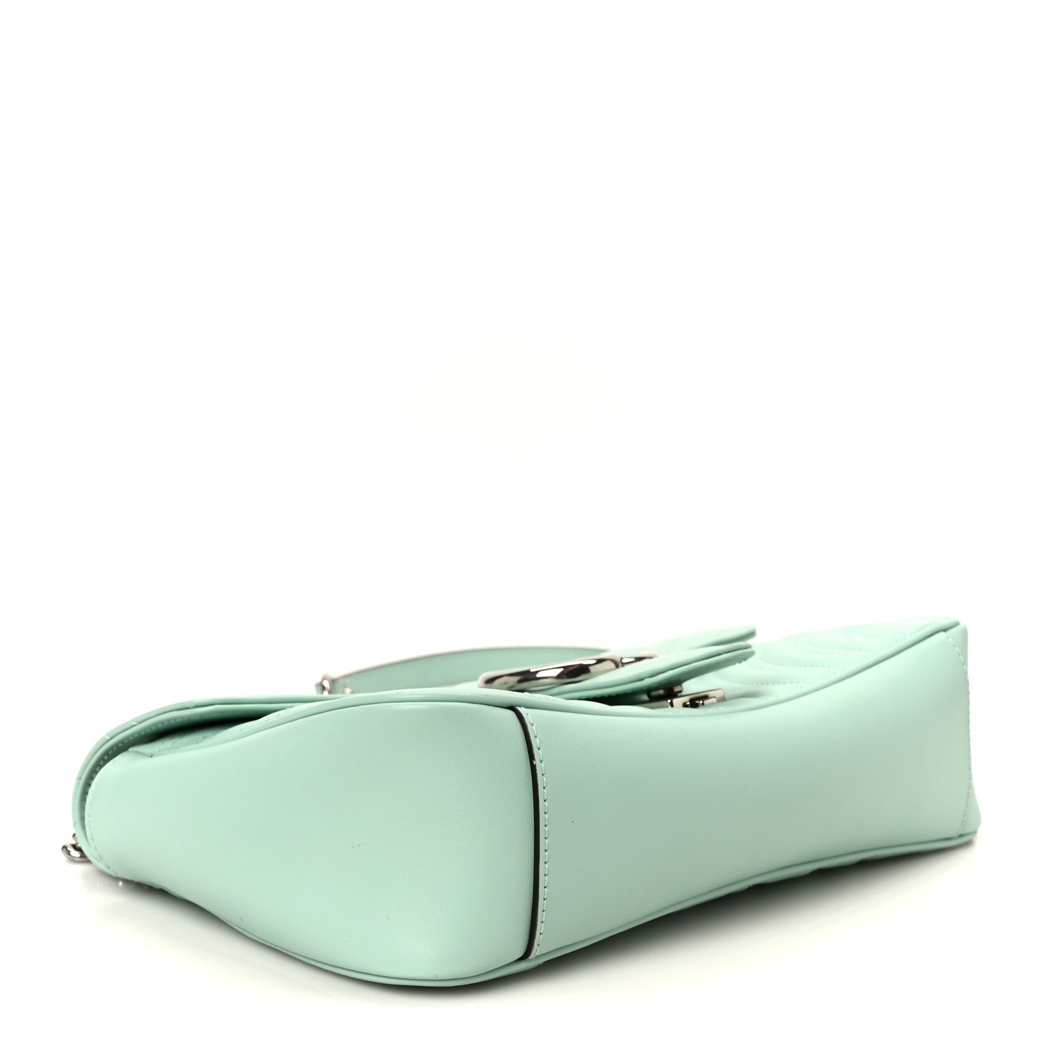 Gucci Calfskin Matelasse Small GG Marmont Shoulder Bag Water Green 4 of 12