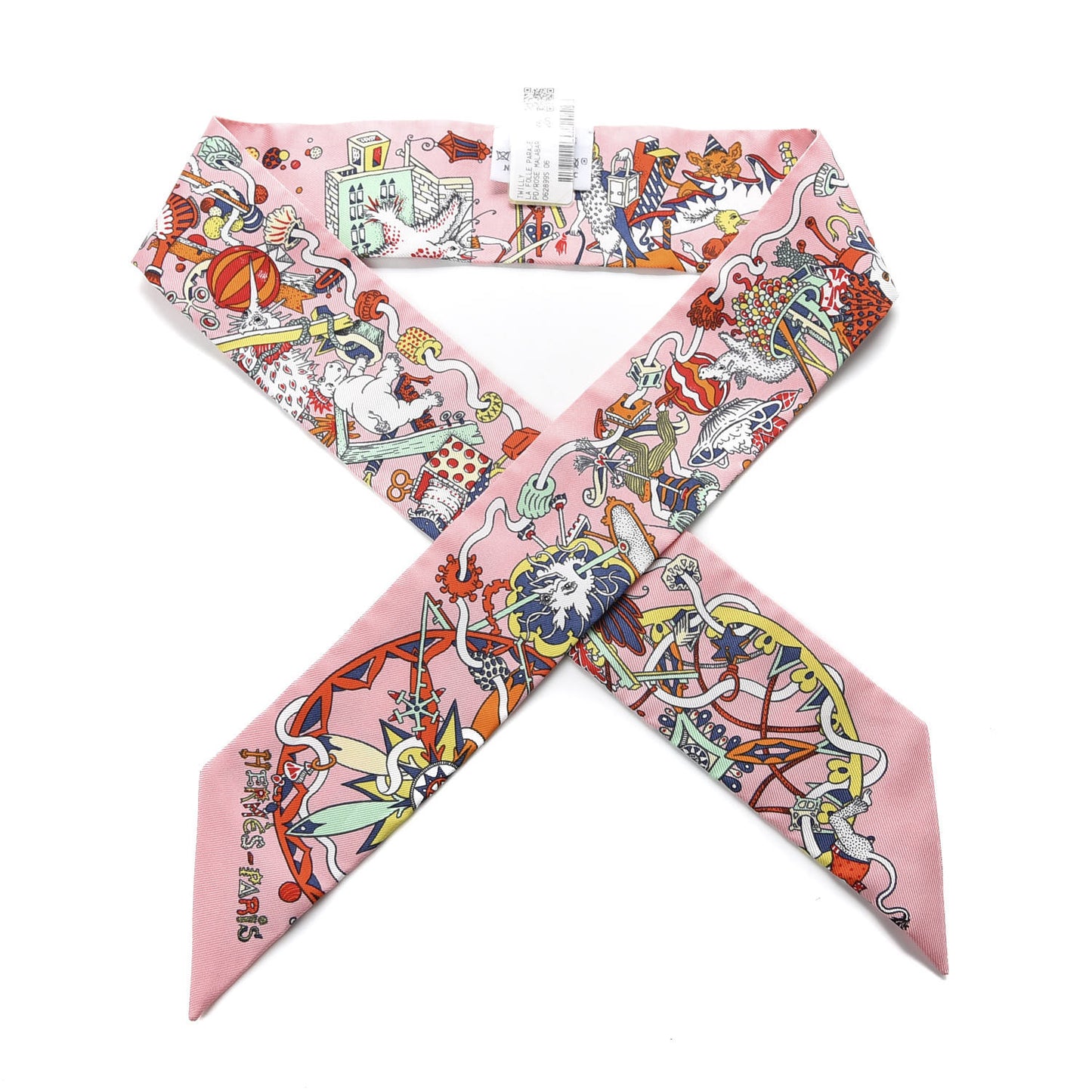 Silk La Folle Parade Twilly Rose Malabar White