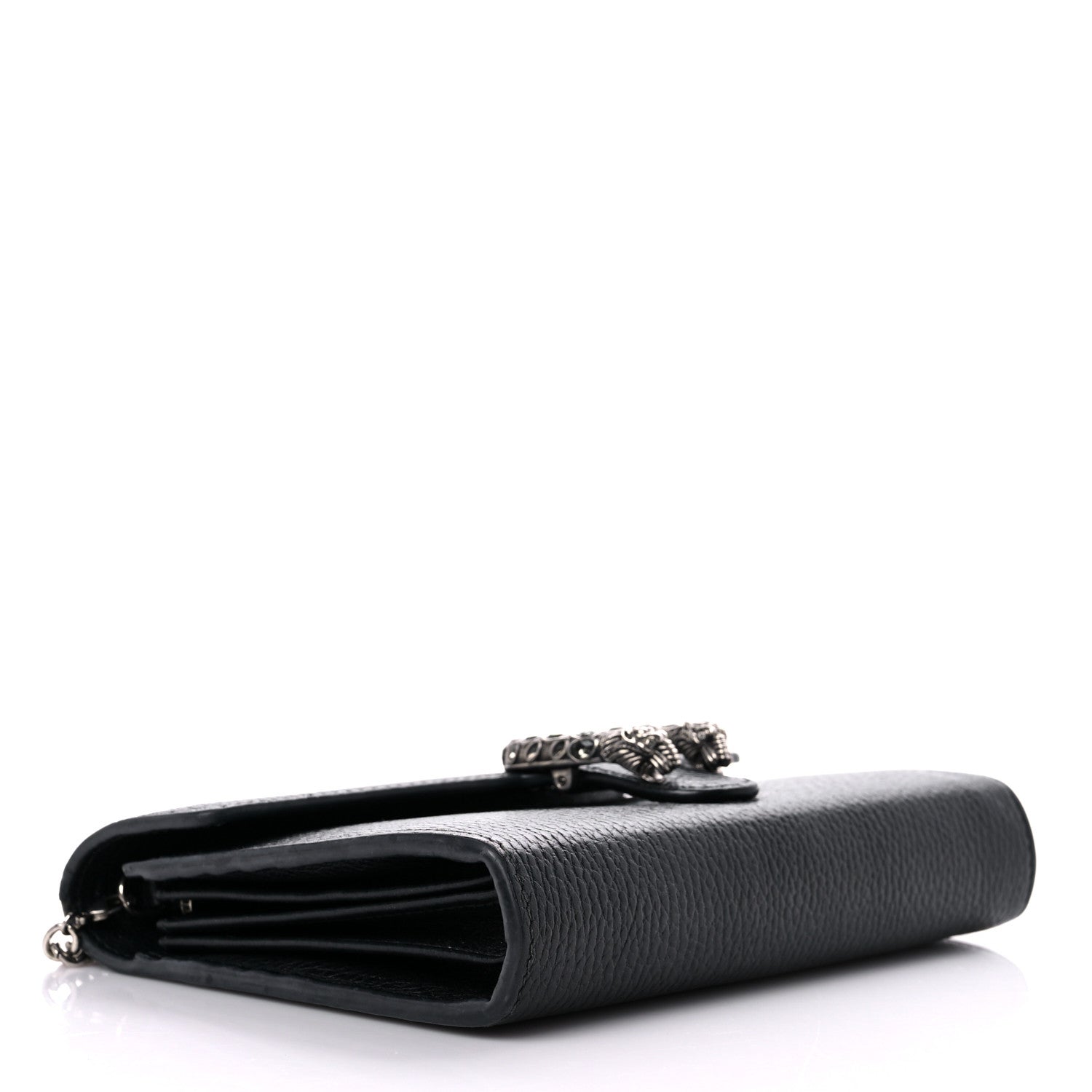 Gucci Calfskin Mini Dionysus Chain Wallet Black 3 of 13