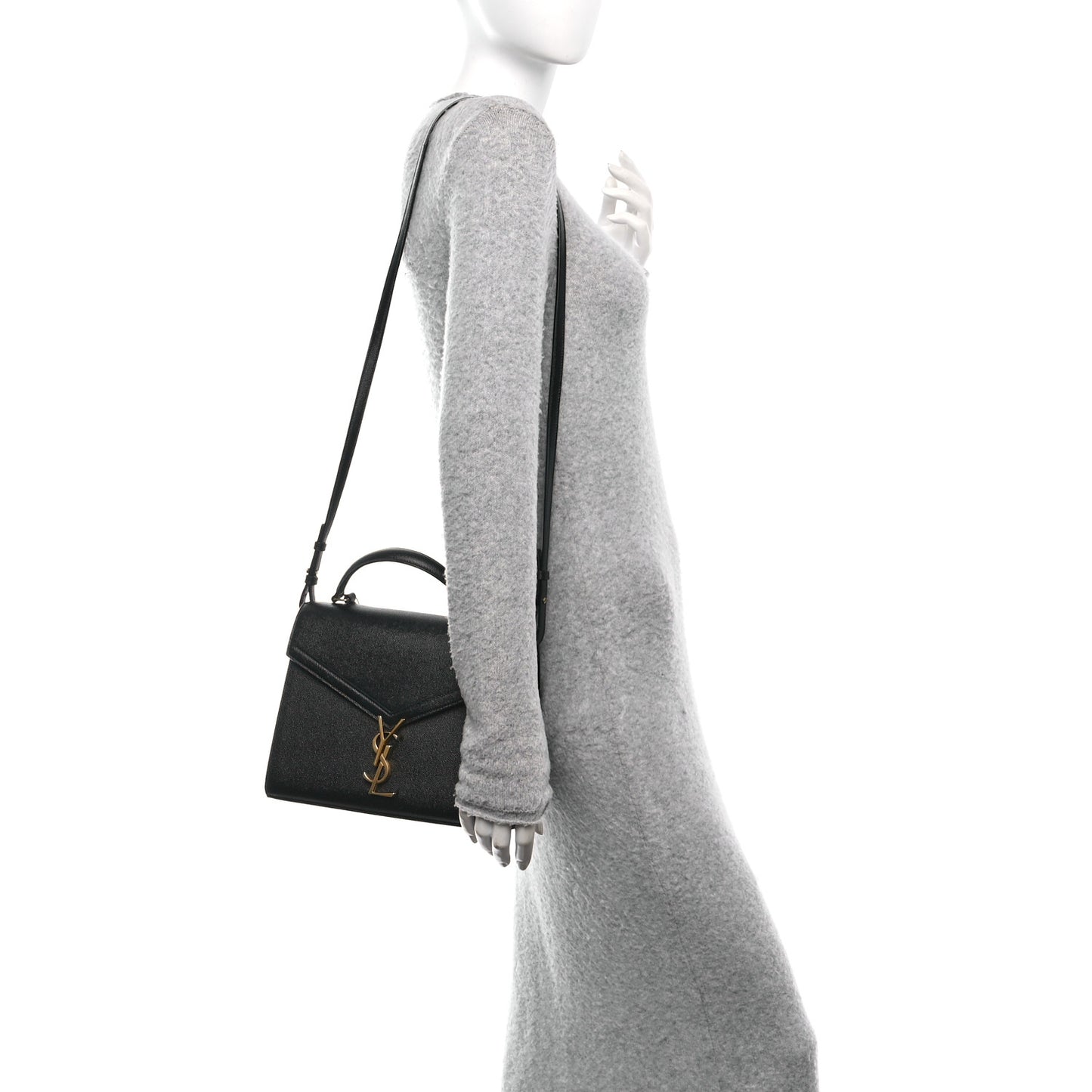 Grain de Poudre Medium Classic Monogram Cassandra Top Handle Black
