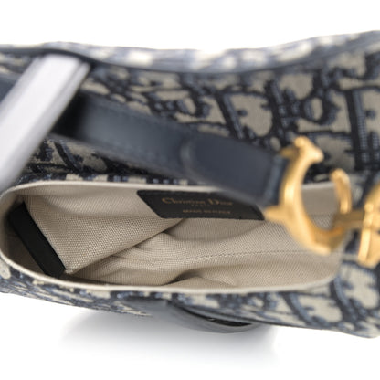 Christian Dior Oblique Mini Saddle Bag Blue 4 of 4