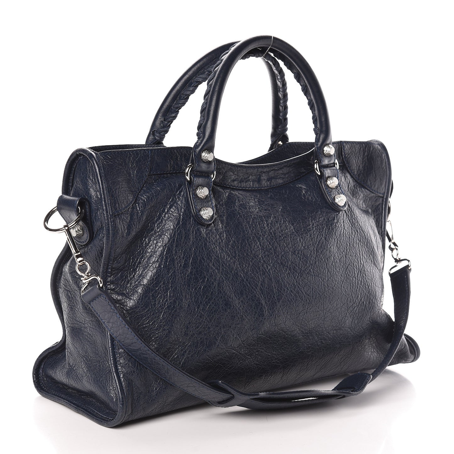 Agneau Giant 12 Silver Hardware City Bleu Obscur