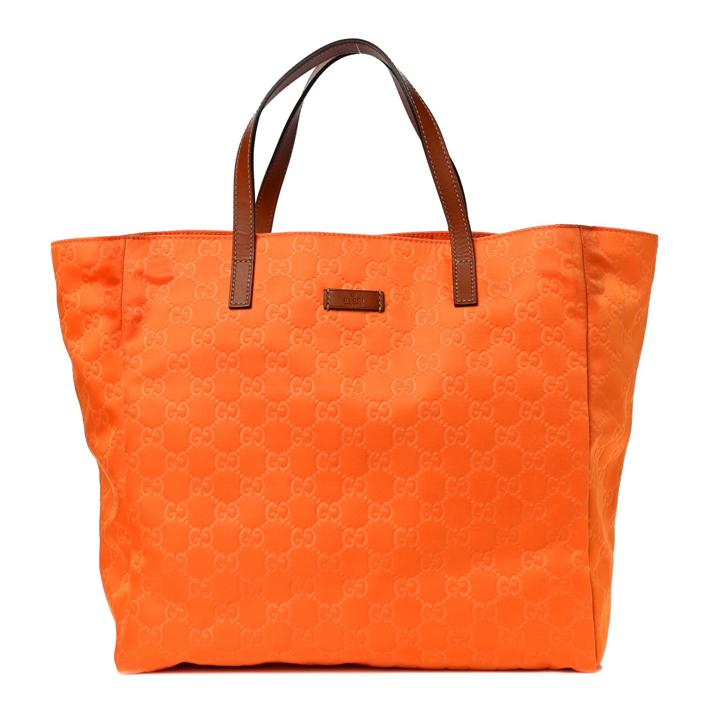 Nylon Monogram Medium Tote Orange