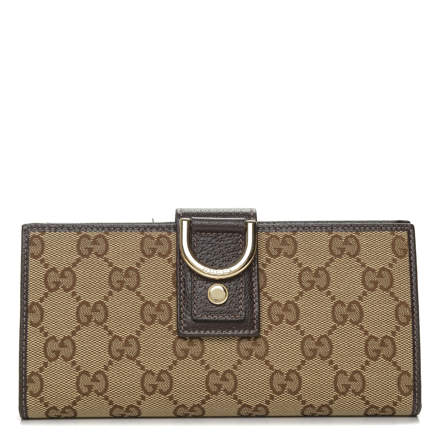 Gucci Monogram Abbey Continental Wallet Dark Brown 1 of 6