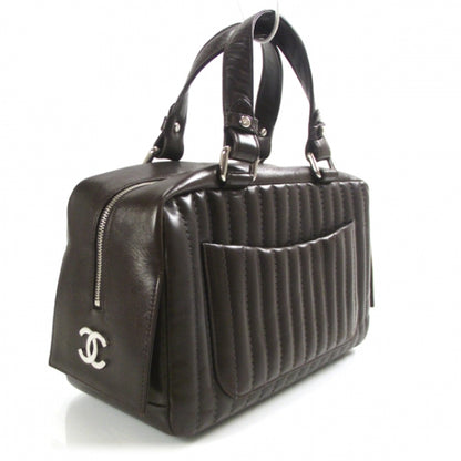 Chanel Lambskin Vertical Quilted Mademoiselle Satchel Brown 3 of 11