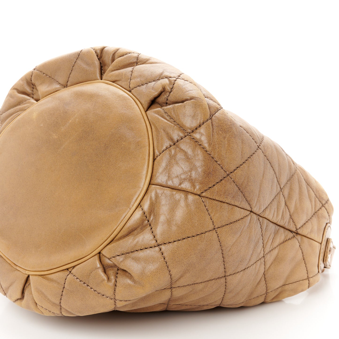 Lambskin Quilted Cloudy Bundle Hobo Beige