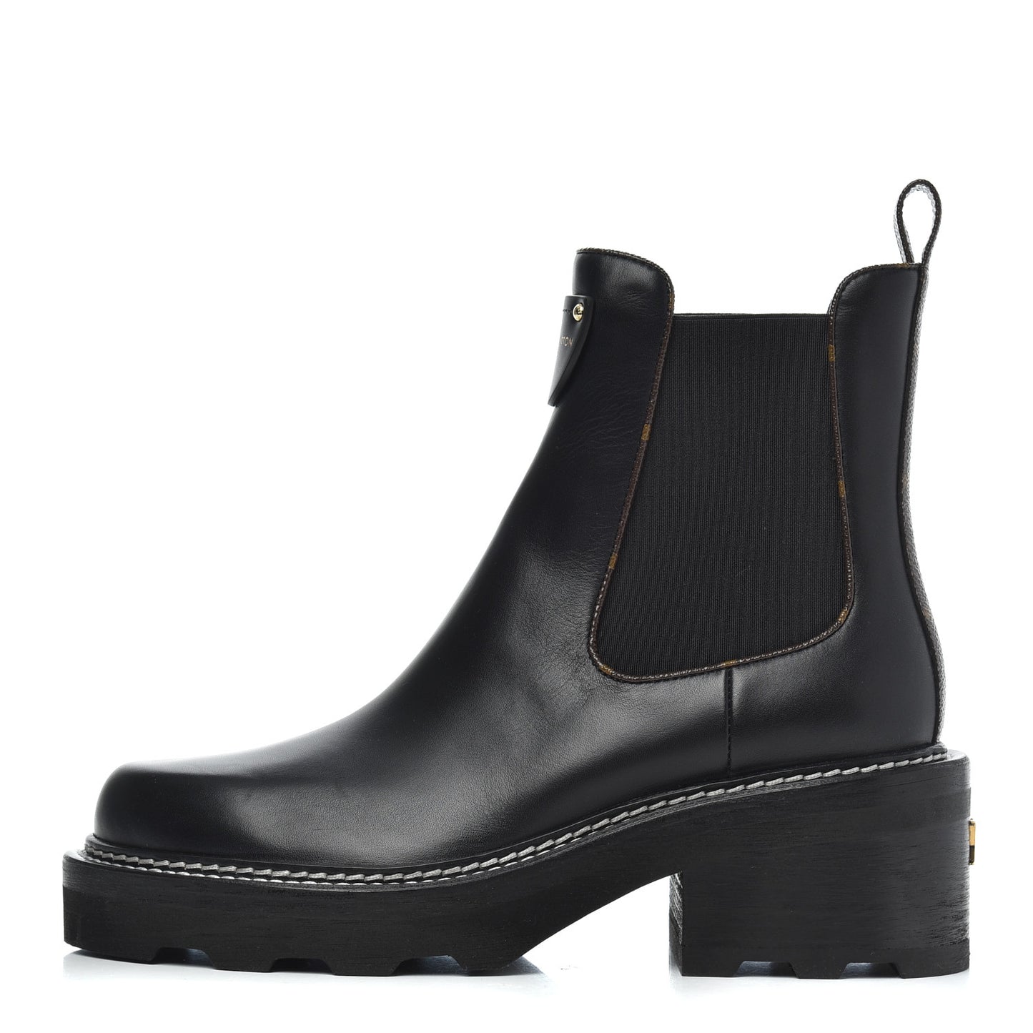 Calfskin Monogram Beaubourg Ankle Boots 38 Black