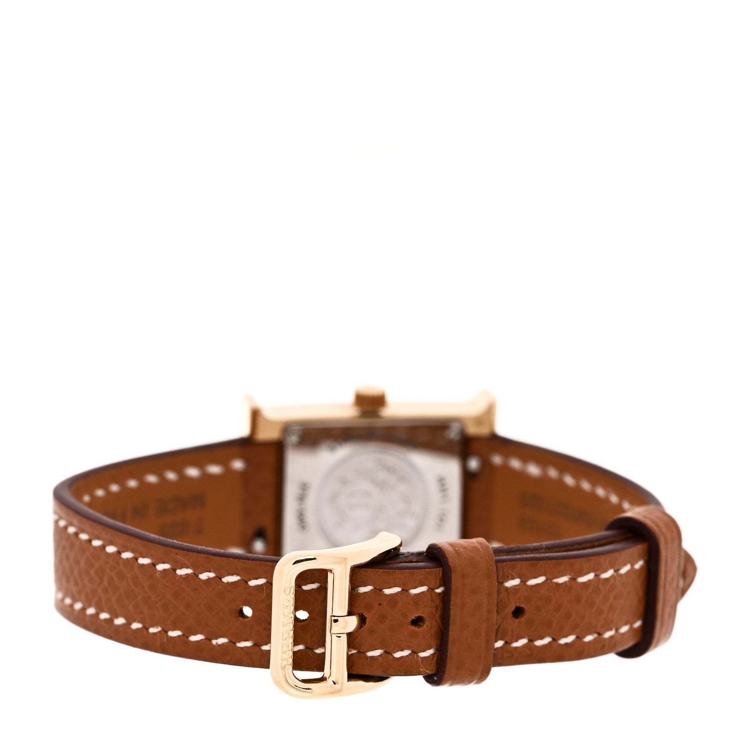 Hermes Stainless Steel Epsom 17.2mm Heure H Hour Quartz Watch Gold 3 of 5