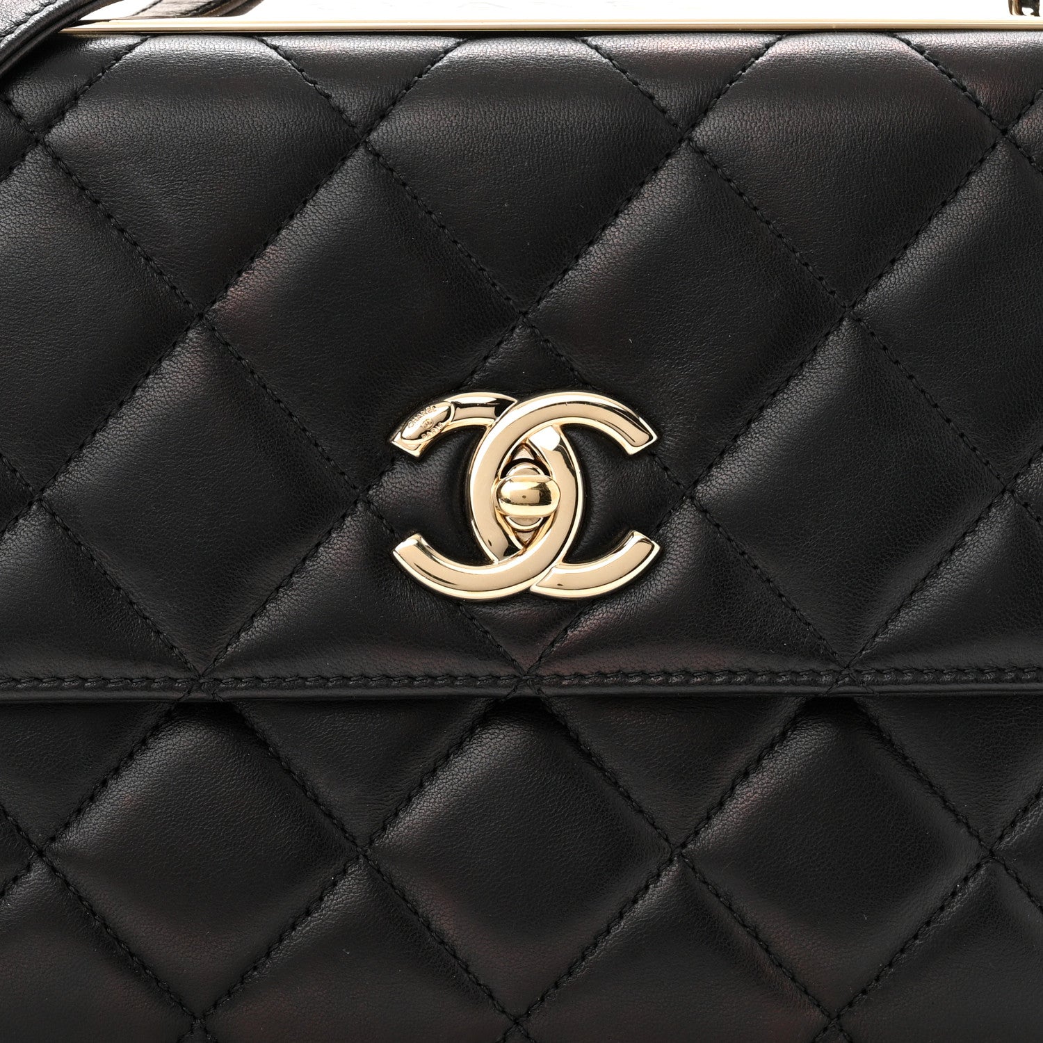 Chanel Lambskin Quilted Medium Trendy CC Flap Black 8 of 10