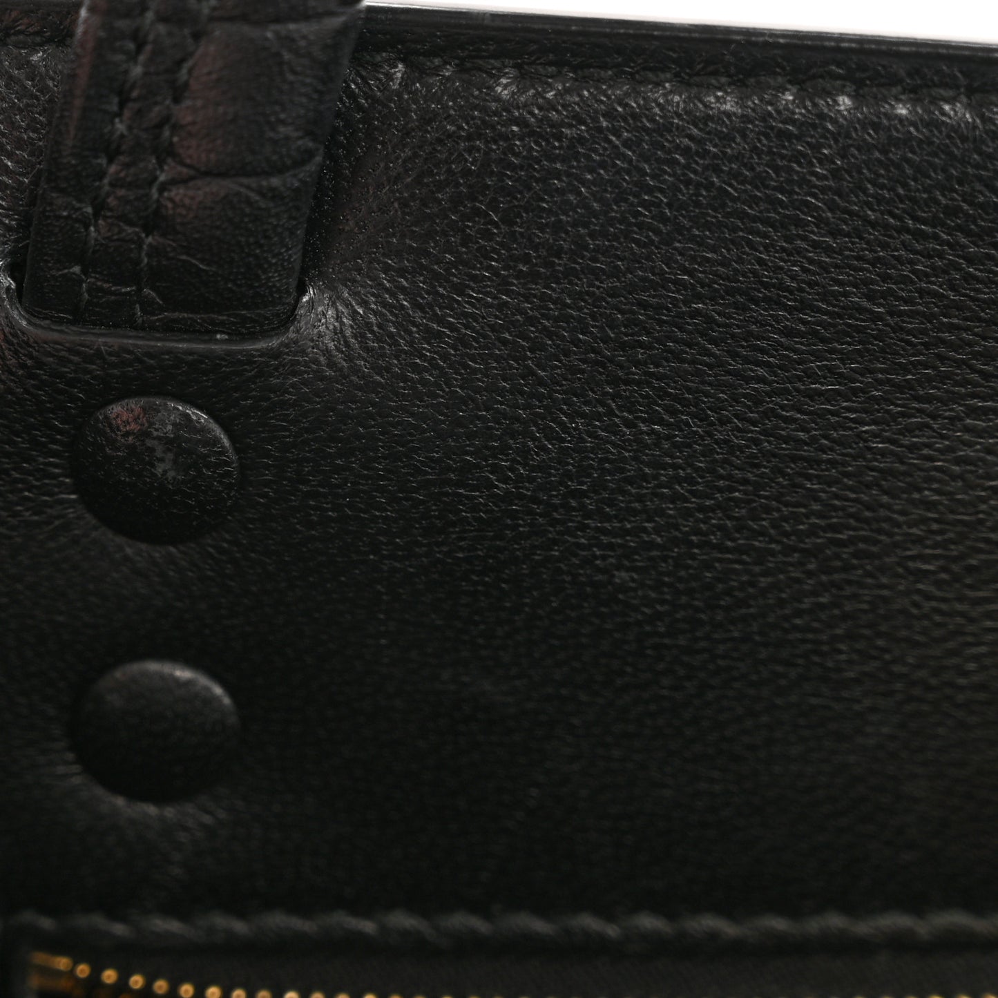 Calfskin Crocodile Embossed Medium Sharp Tote Black