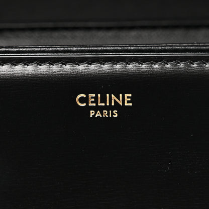 Celine Shiny Calfskin Medium Triomphe Black 6 of 10