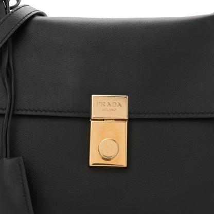 Prada Calfskin Medium Soft Sound Shoulder Bag Black 8 of 12