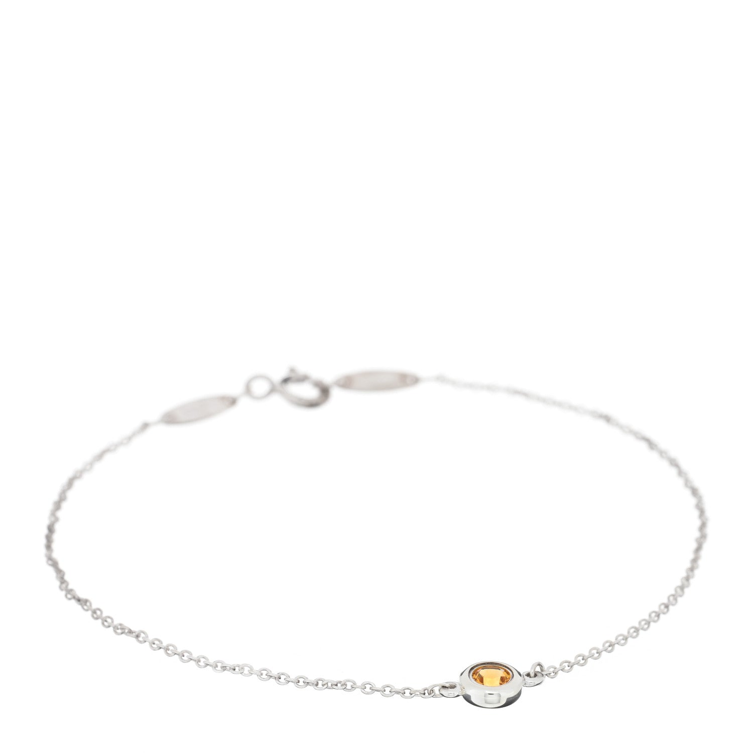 Tiffany Sterling Silver Citrine Elsa Peretti Color By The Yard Bracelet 1 of 3