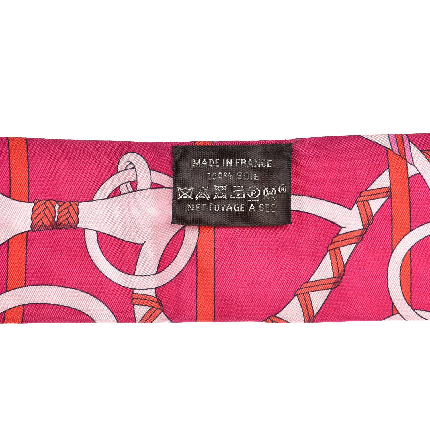 Hermes Silk Panoplie Equestre Twilly Fuchsia Rose Rouge 3 of 4