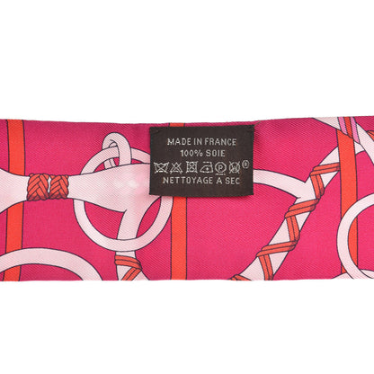 Hermes Silk Panoplie Equestre Twilly Fuchsia Rose Rouge 3 of 4