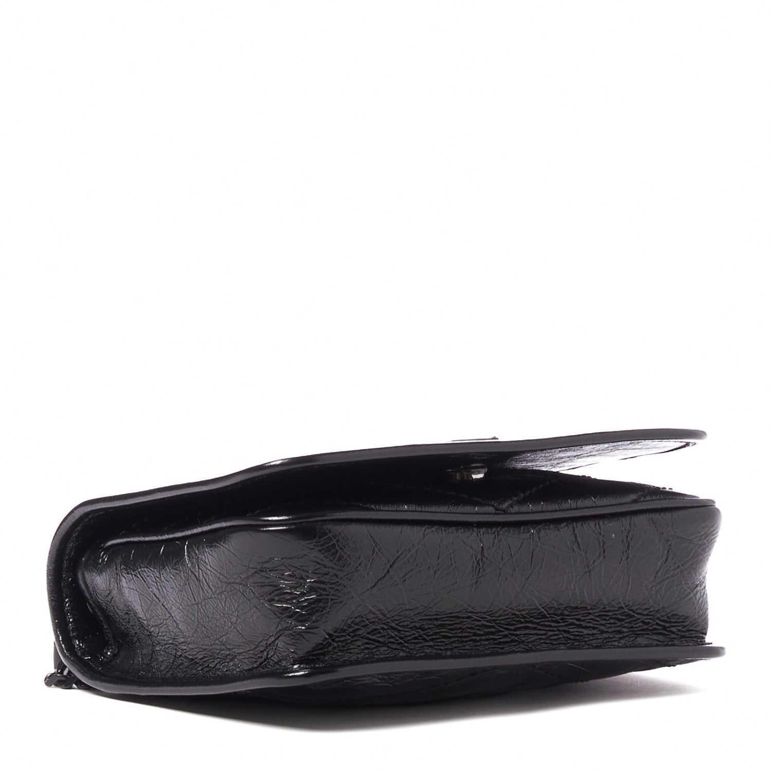 Saint Laurent Crinkled Calfskin Matelasse Monogram Niki Chain Wallet Black 4 of 9