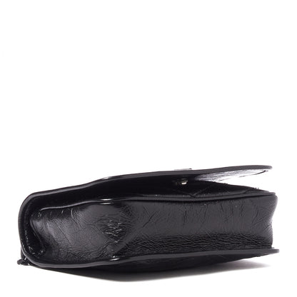 Saint Laurent Crinkled Calfskin Matelasse Monogram Niki Chain Wallet Black 4 of 9