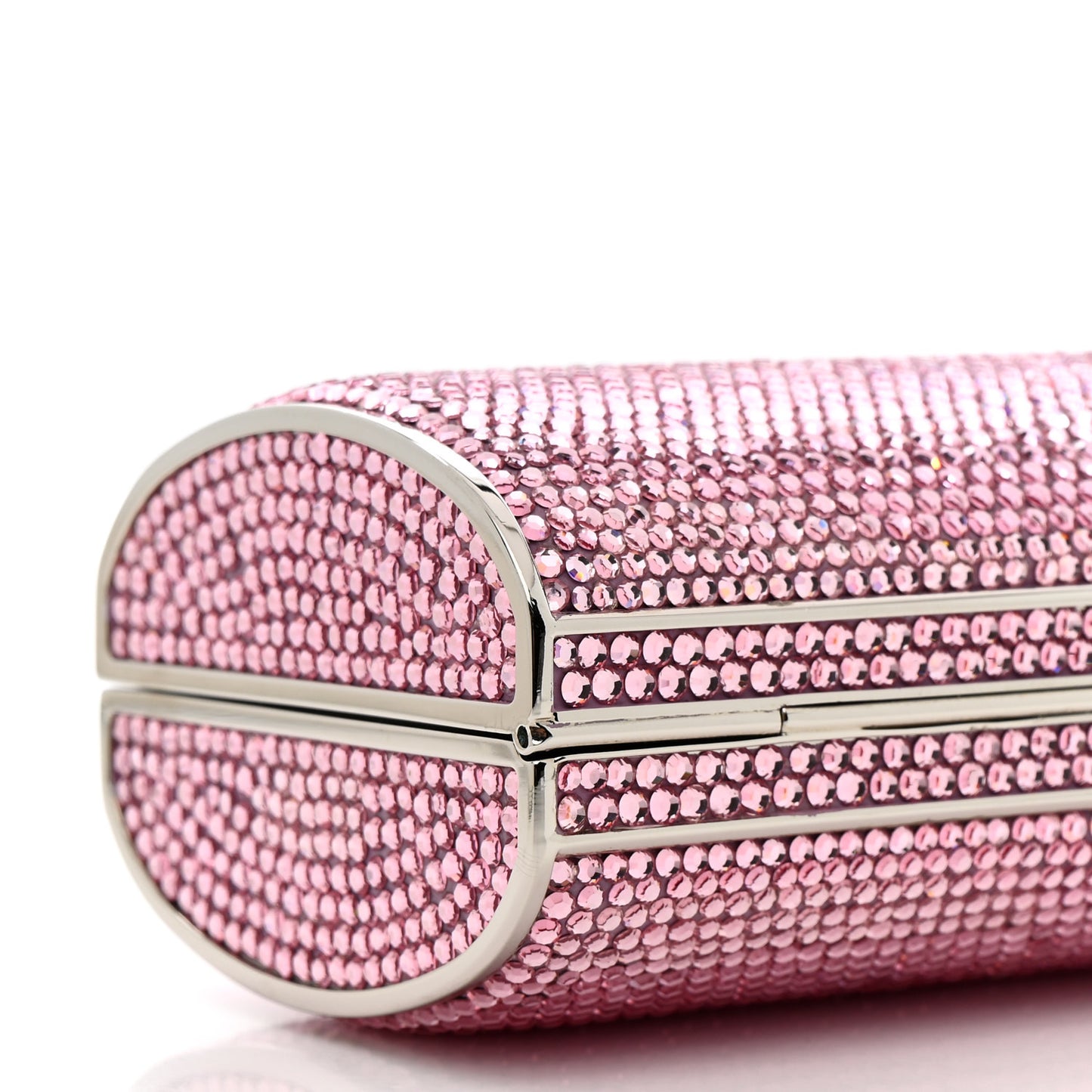 Swarovski Crystal Minaudiere Clutch Pink