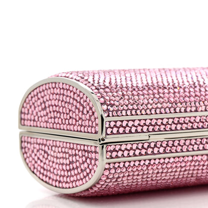 Judith Leiber Swarovski Crystal Minaudiere Clutch Pink 8 of 12
