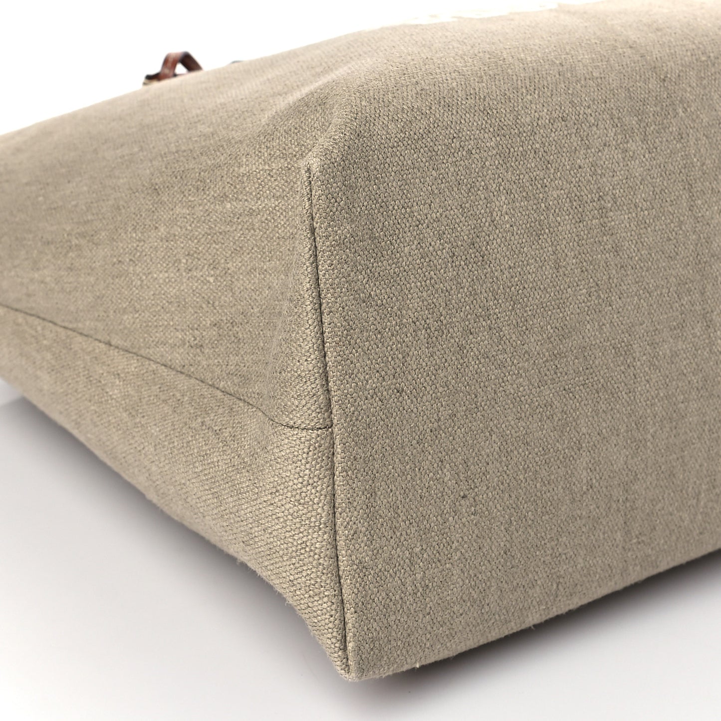 Canvas Calfskin Monaco Horizontal Cabas Tan