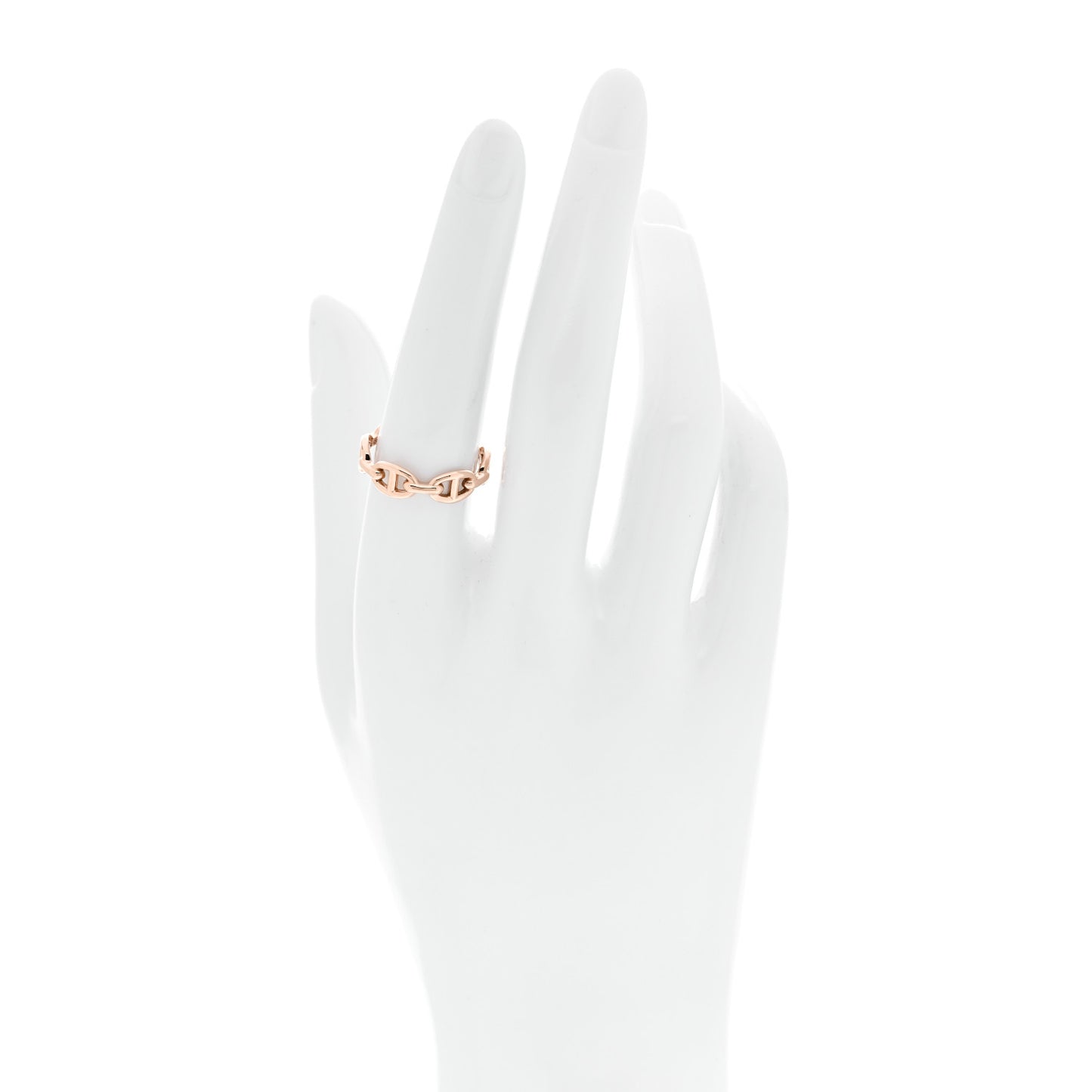 18K Rose Gold PM Chaine d'Ancre Enchainee Ring 56 7.5