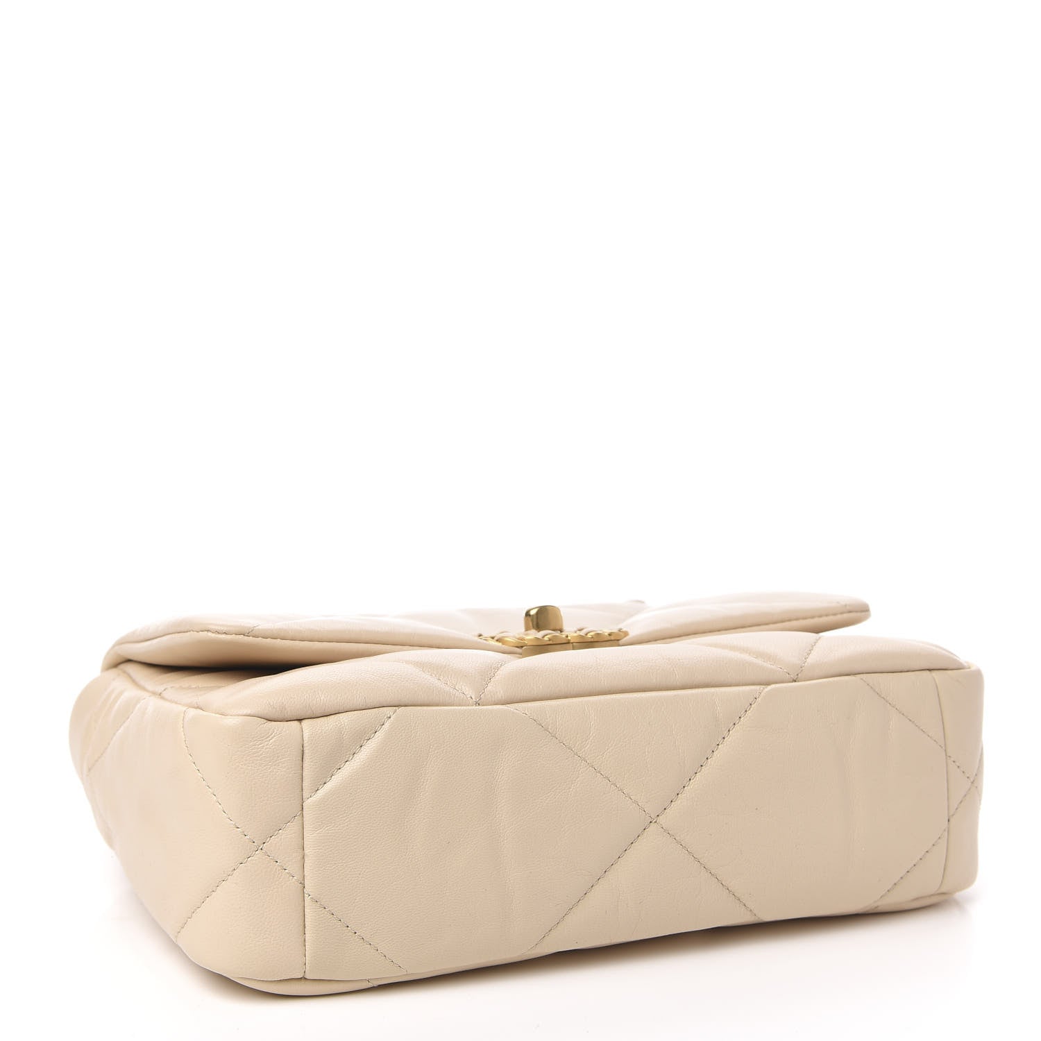 Chanel Goatskin Quilted Medium 19 Flap Beige 4 of 11