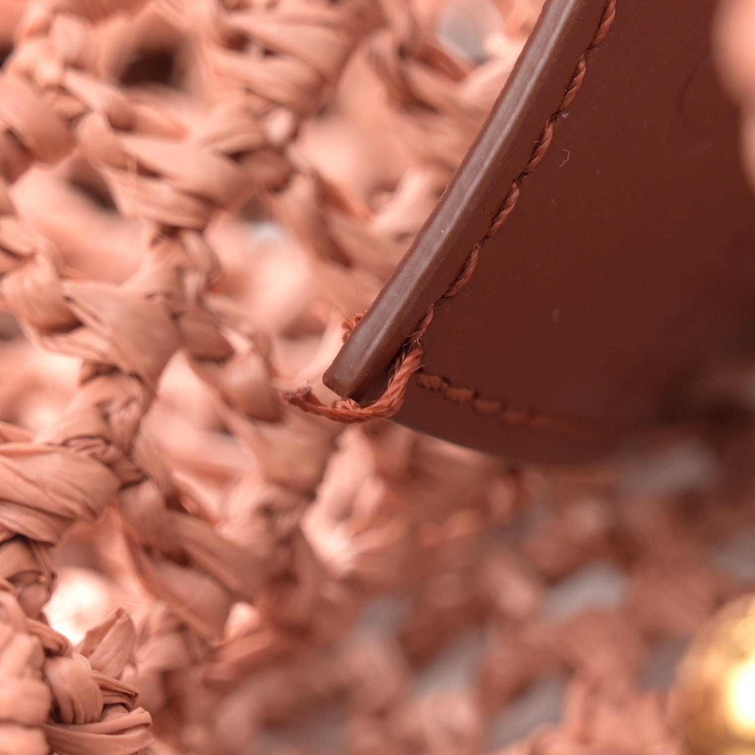 Chloe Raffia Calfskin Mini Summer Banana Tote Summery Beige 11 of 11