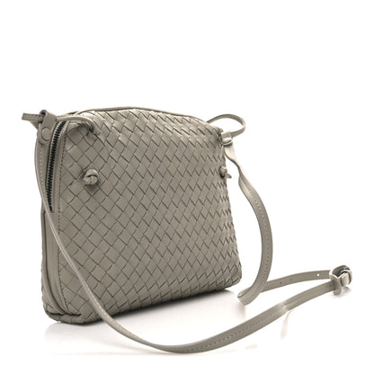 Bottega Veneta Nappa Intrecciato Nodini Crossbody Messenger Steel 4 of 12