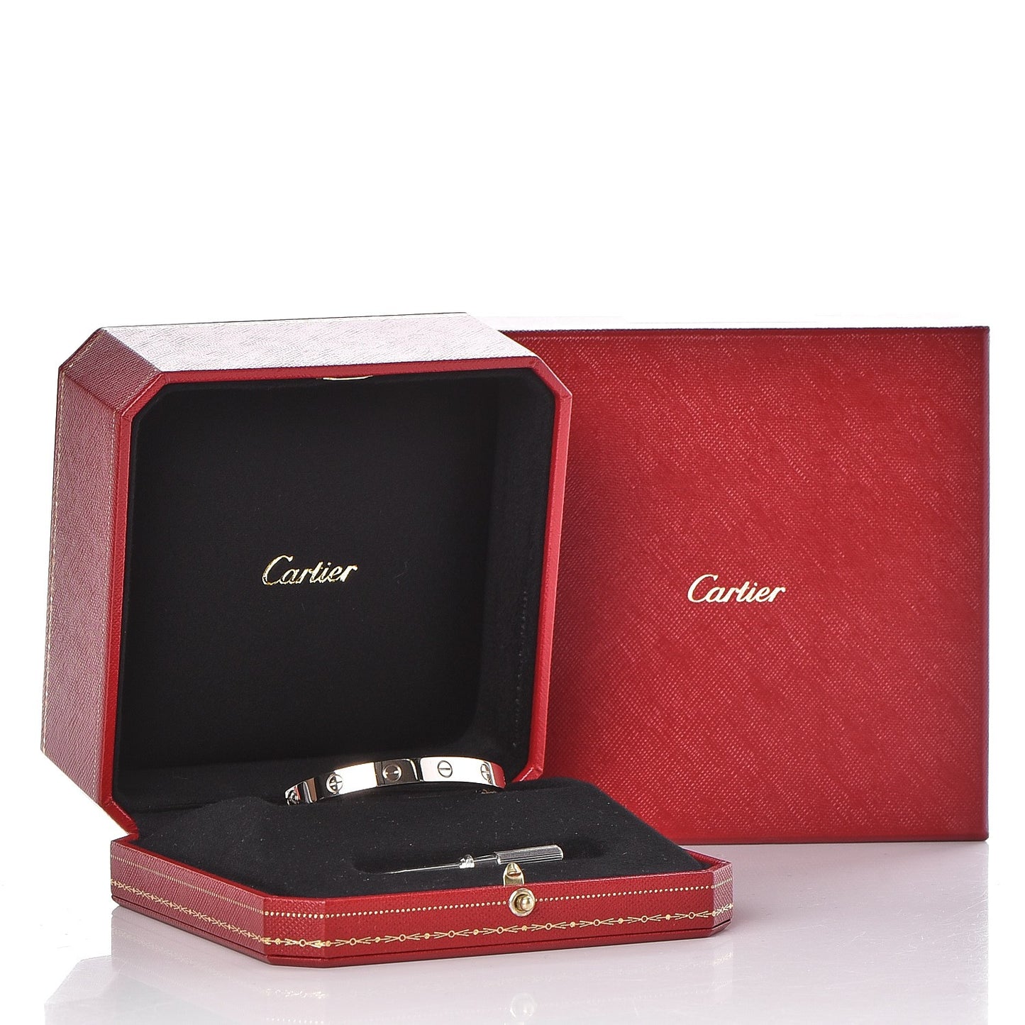 18K White Gold LOVE Bracelet 16