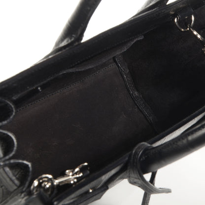 Saint Laurent Crocodile Embossed Sac De Jour Nano Black 5 of 7