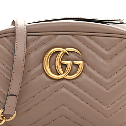 Gucci Calfskin Matelasse Small GG Marmont Chain Shoulder Bag Porcelain Rose 9 of 11