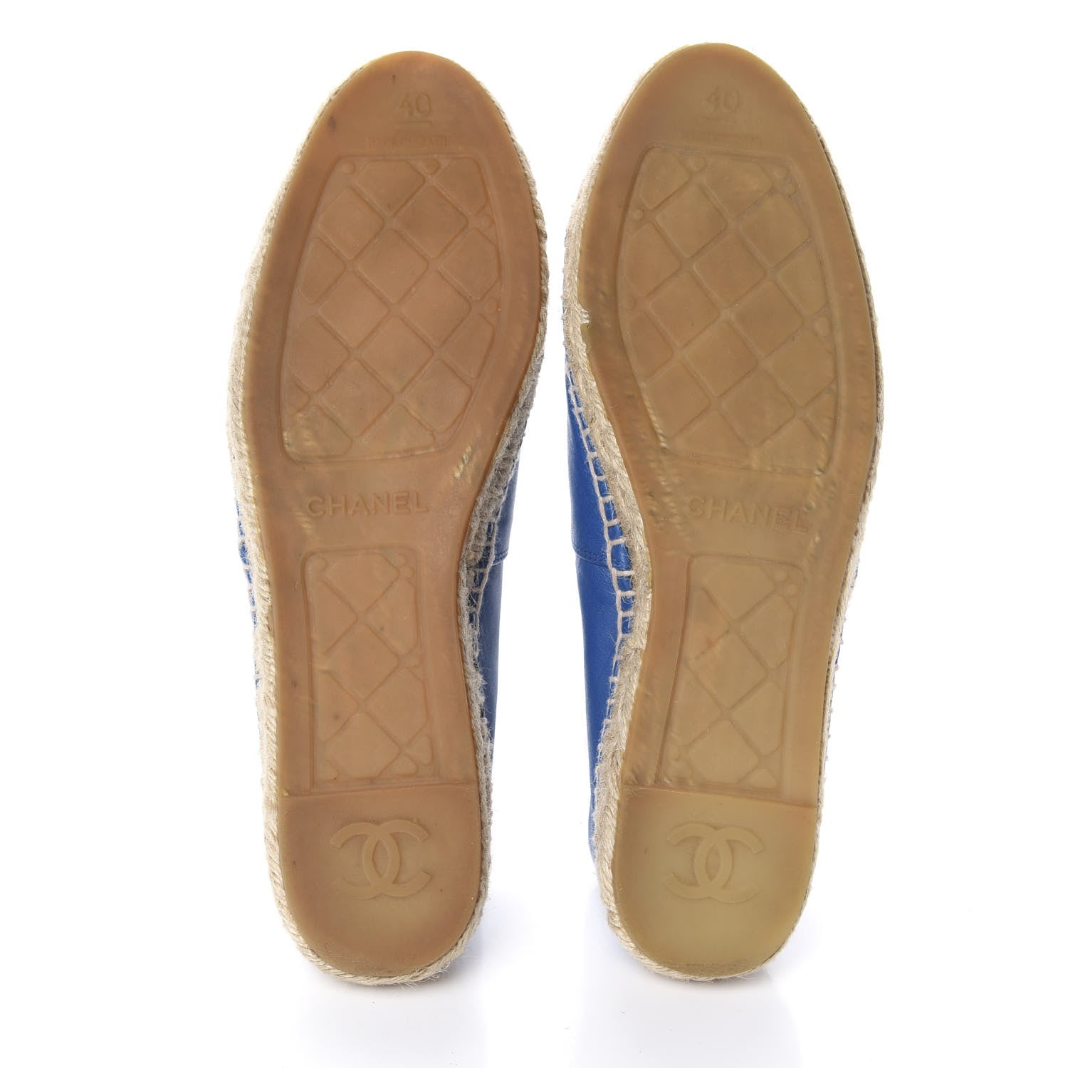 Chanel Lambskin CC Espadrilles 40 Blue 5 of 11
