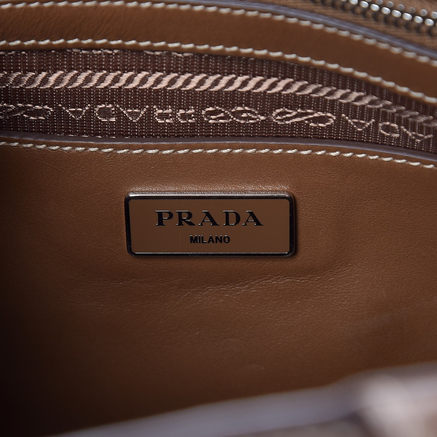 Prada Soft Calf Tote Cannella 7 of 13