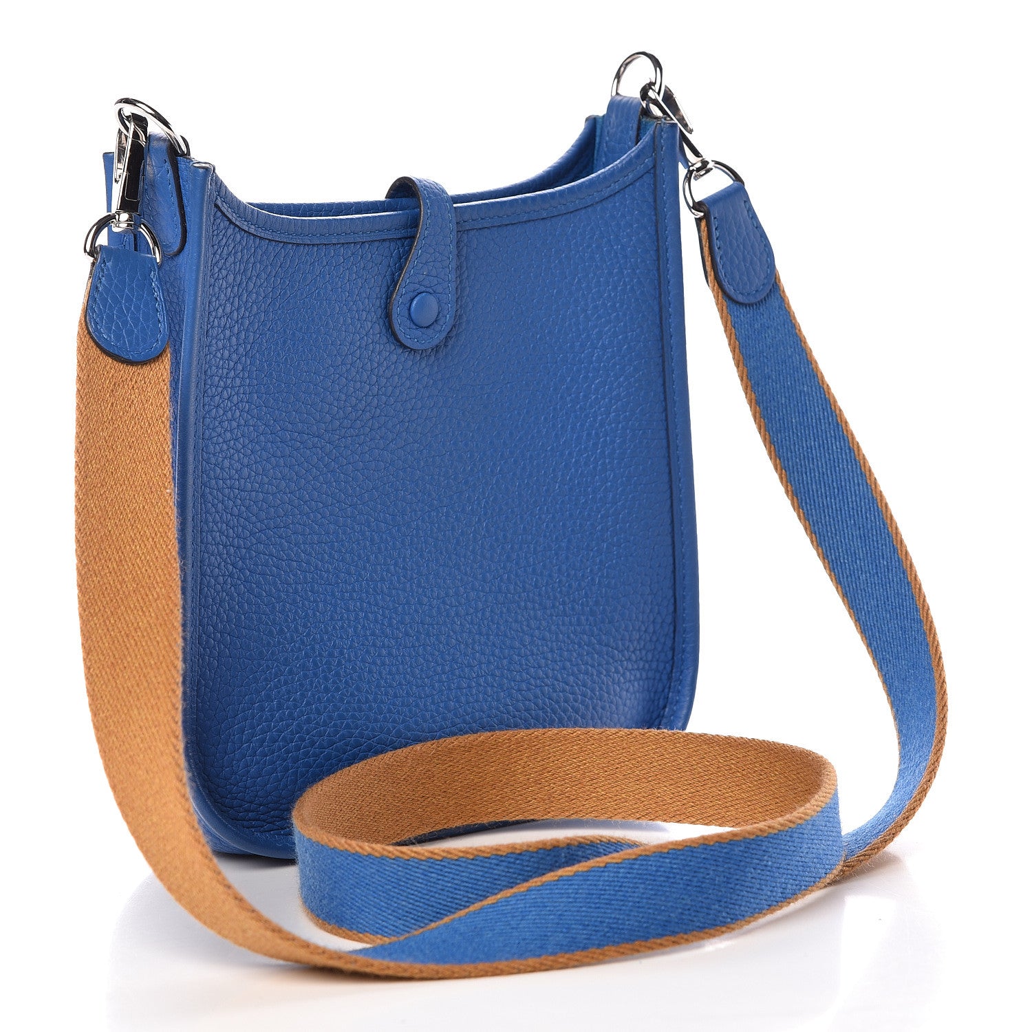Hermes Taurillon Clemence Amazone Evelyne TPM Bleu Zellige 3 of 13