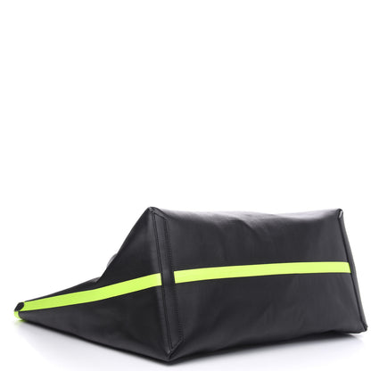 Burberry Canvas Mega Check Extra Large The Giant Reversible Tote Black Neon Yellow 7 of 18