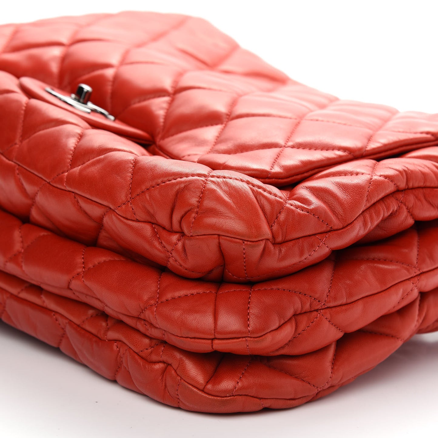 Lambskin Quilted Chanel 3 Maxi Flap Bag Red