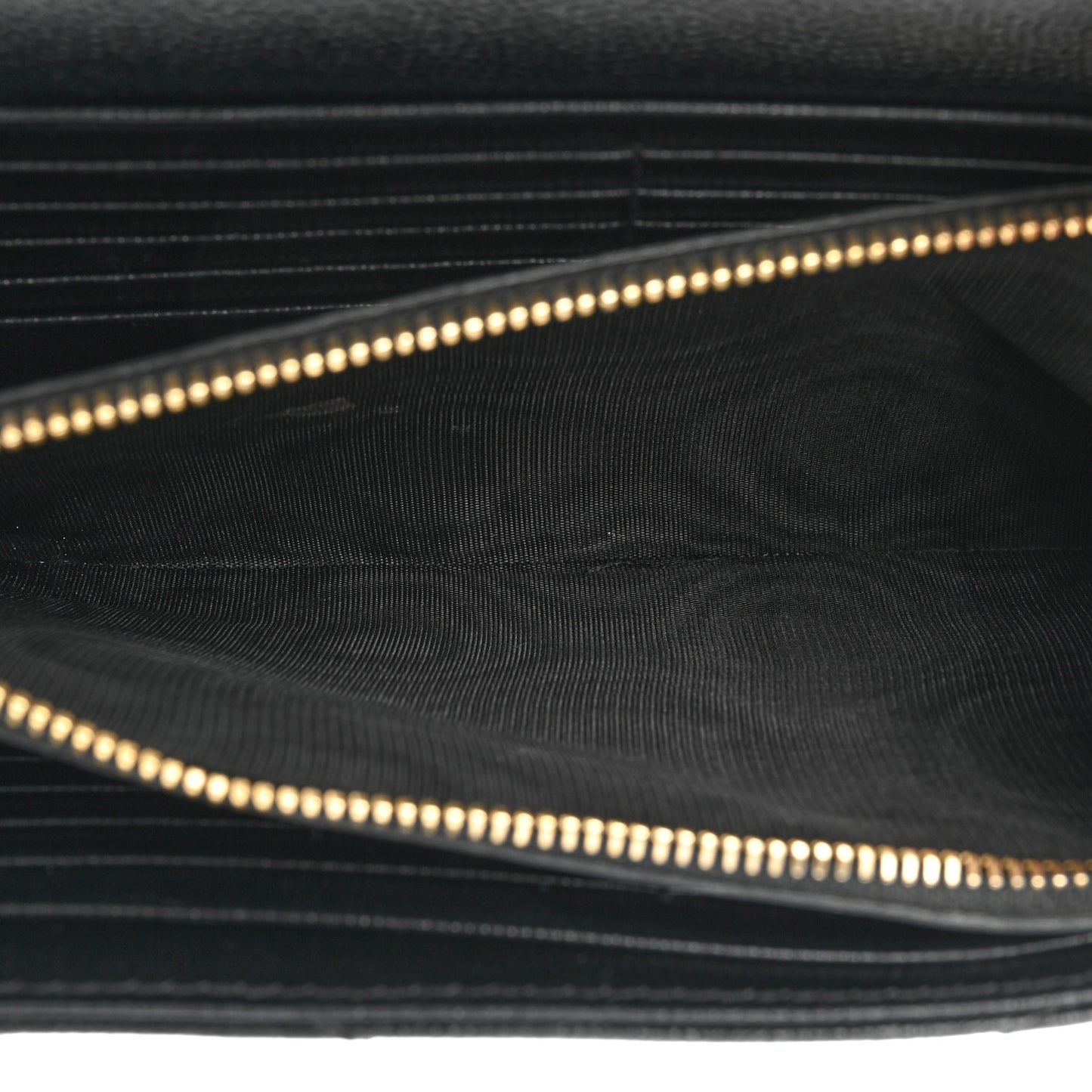 Grain De Poudre Matelasse Chevron Monogram Chain Wallet Black