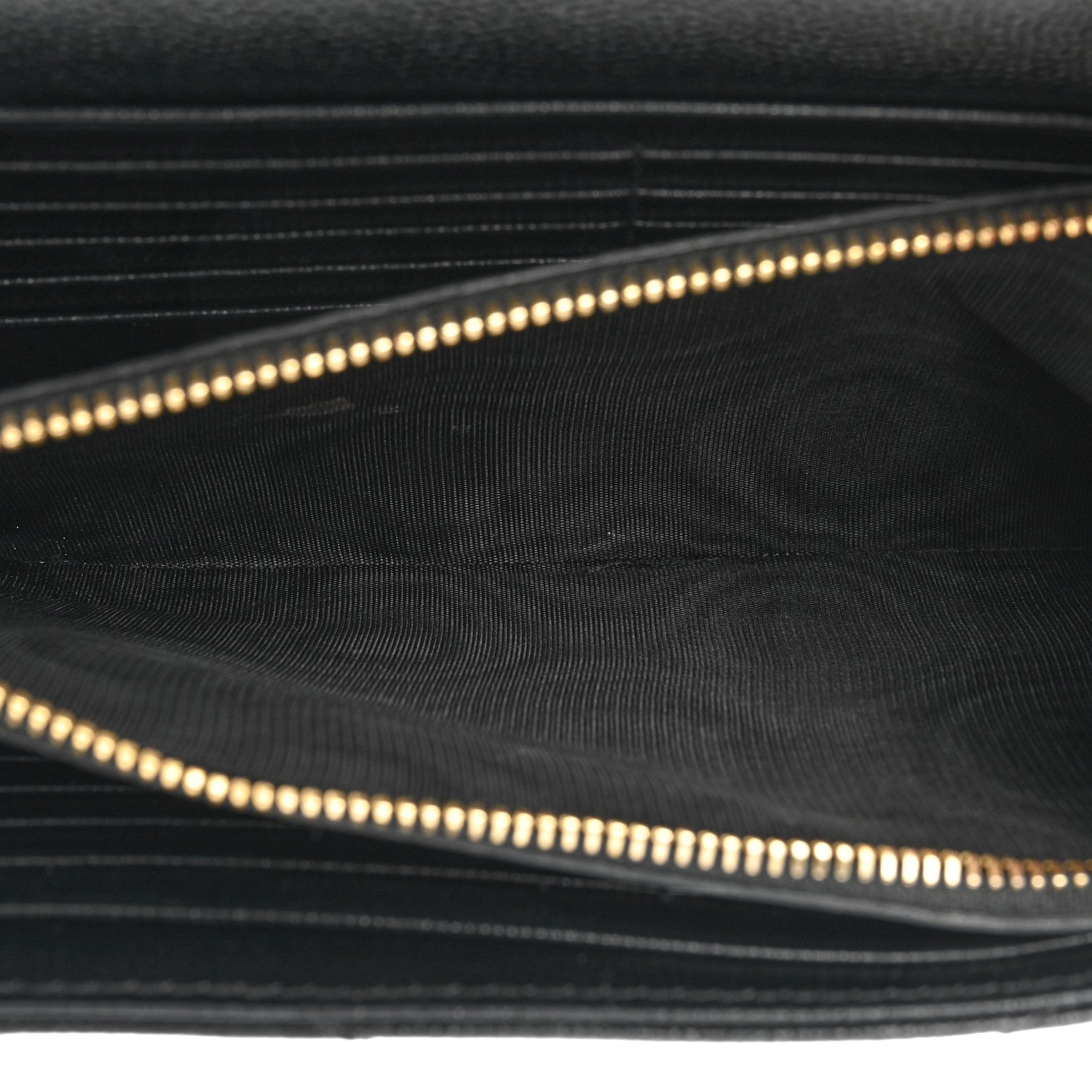 Saint Laurent Grain De Poudre Matelasse Chevron Monogram Chain Wallet Black 6 of 17