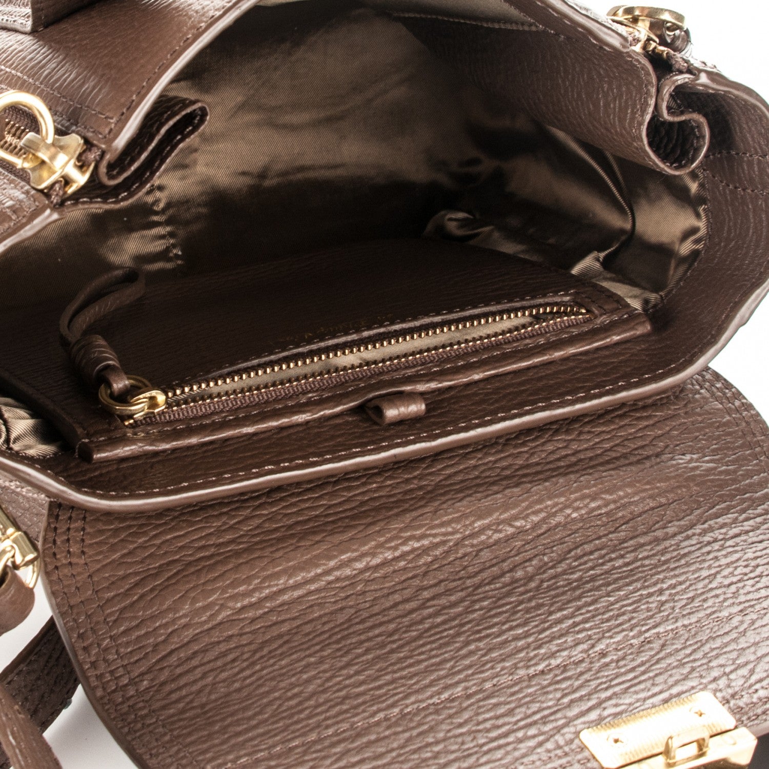 3.1 Phillip Lim 3.1 Textured Calfskin Mini Pashli Satchel Taupe 5 of 7
