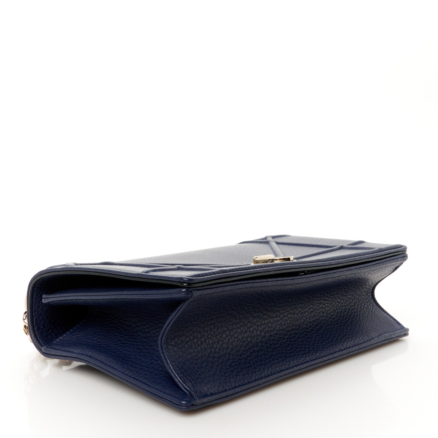 Christian Dior Grained Calfskin Medium Diorama Flap Bag Blue 4 of 12