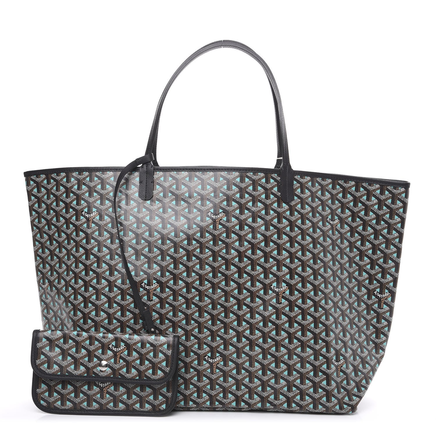 Goyard Goyardine Saint Louis Claire Voie GM Black Blue 1 of 8