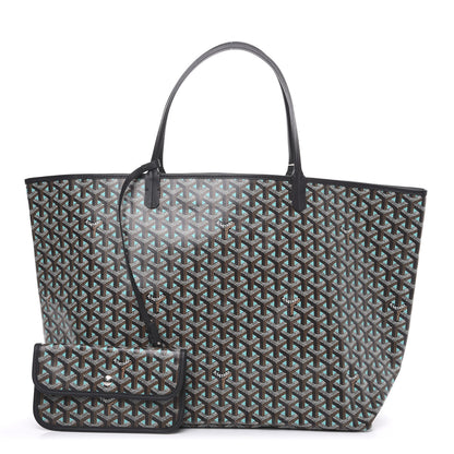 Goyard Goyardine Saint Louis Claire Voie GM Black Blue 1 of 8