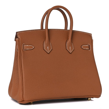 Hermes Togo Birkin 25 Gold 3 of 9