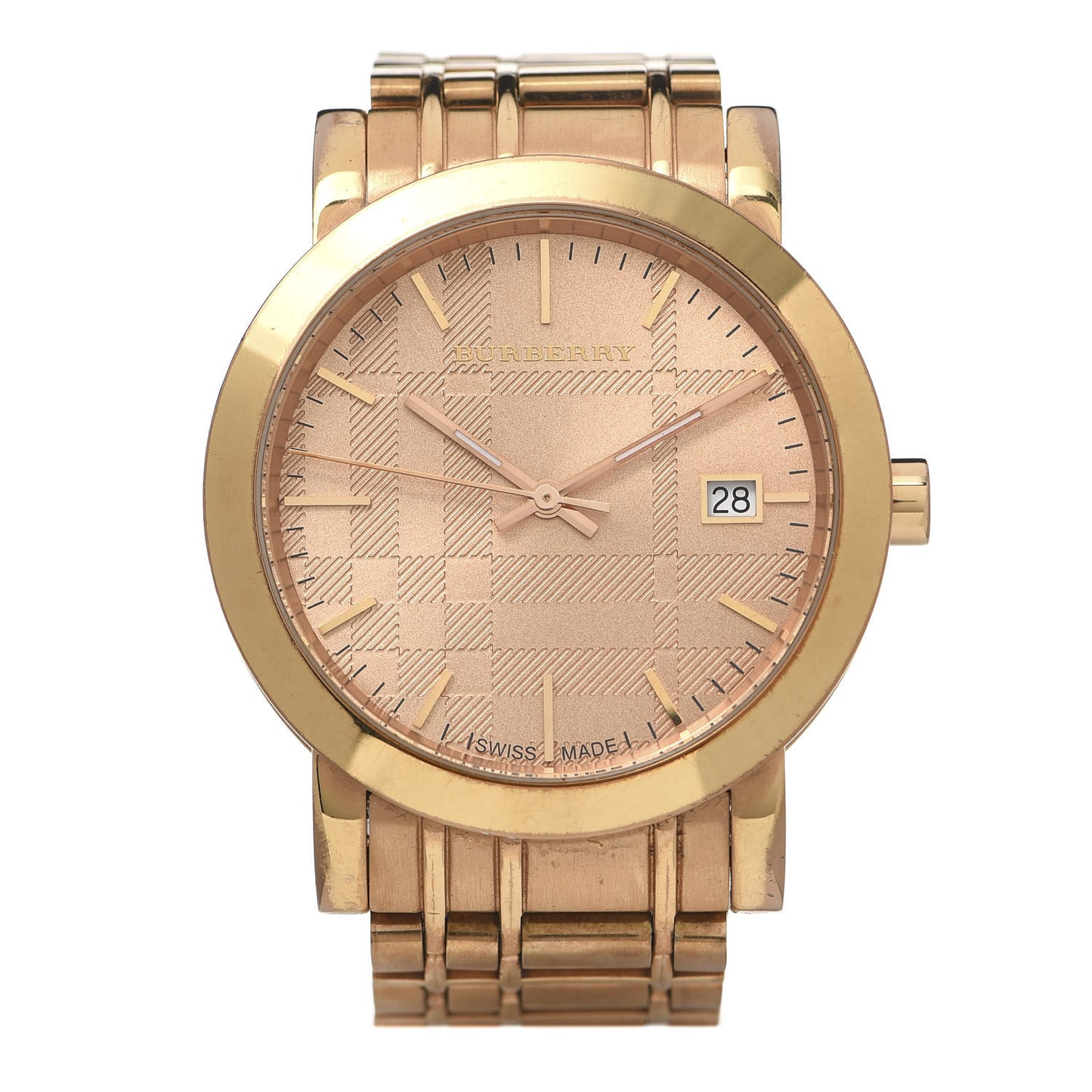 Stainless Steel 38mm Heritage Quartz Watch Rose BU1864