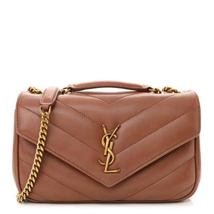 Saint Laurent Lambskin Chevron Quilted Small Loulou Hortensia 1 of 13