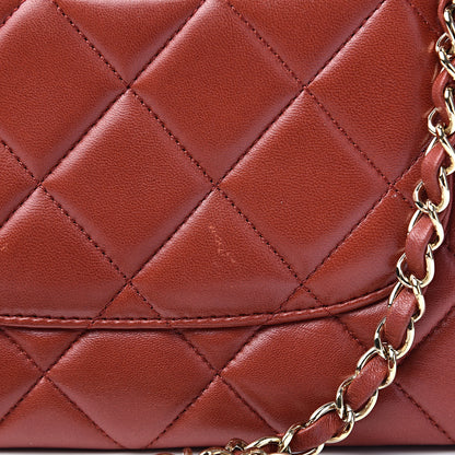 Chanel Lambskin Quilted Small Trendy CC Flap Dual Handle Bag Red 10 of 13