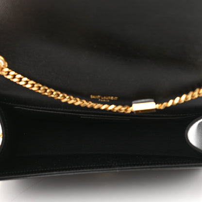 Saint Laurent Grain De Poudre Medium Classic Monogram Kate Satchel Black 5 of 11