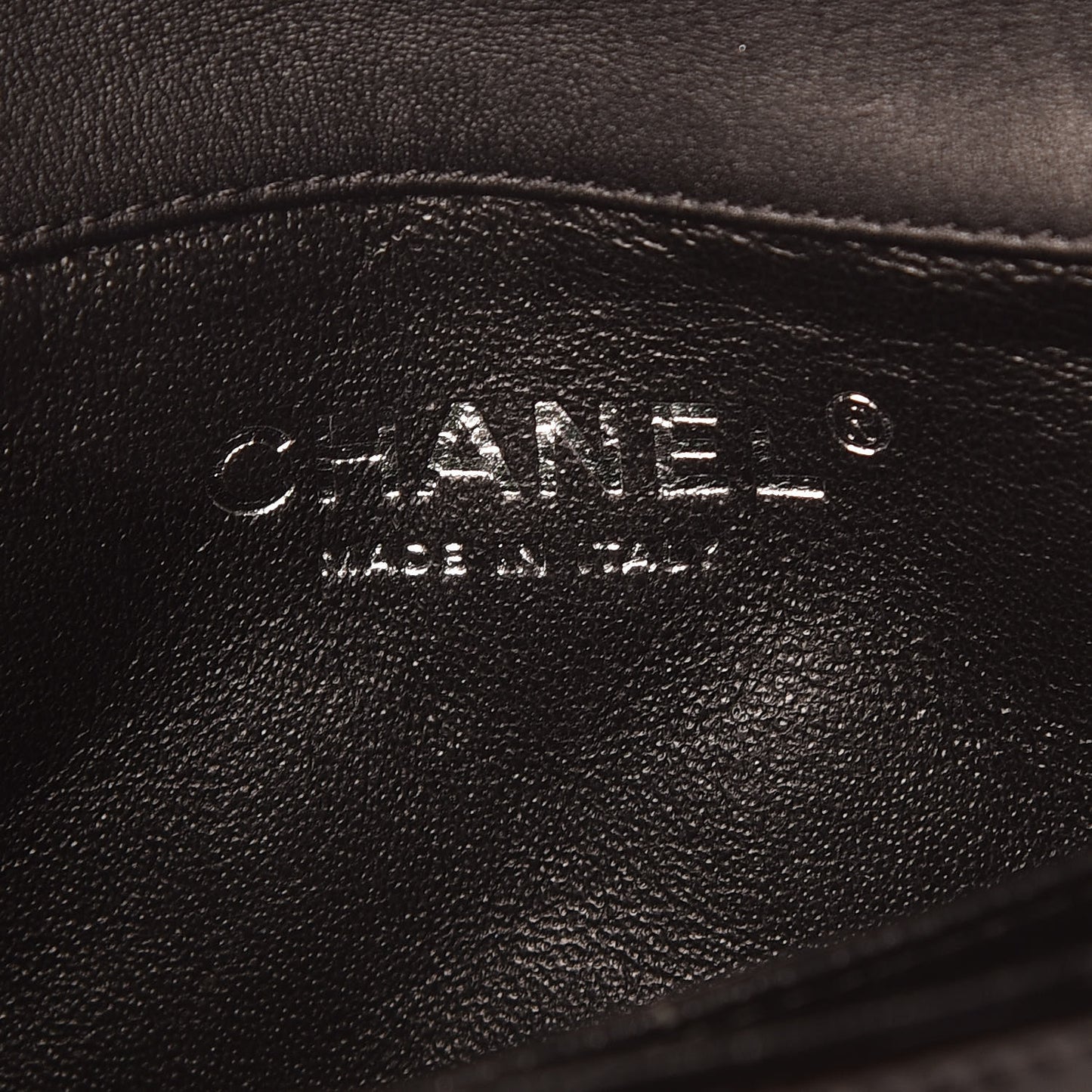 Patent Calfskin Quilted Extra Mini Rectangular Flap Black