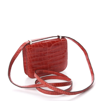 Hermes Shiny Alligator Micro Constance 14 Bougainvillea 3 of 10